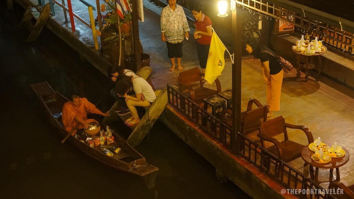Amphawa Floating Market - Monks Blessing
