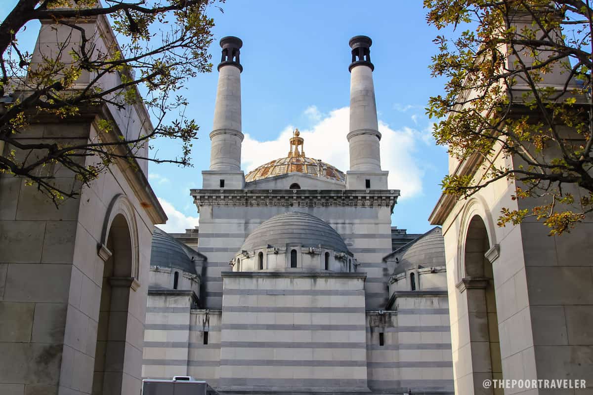 The back of the Crematorium.