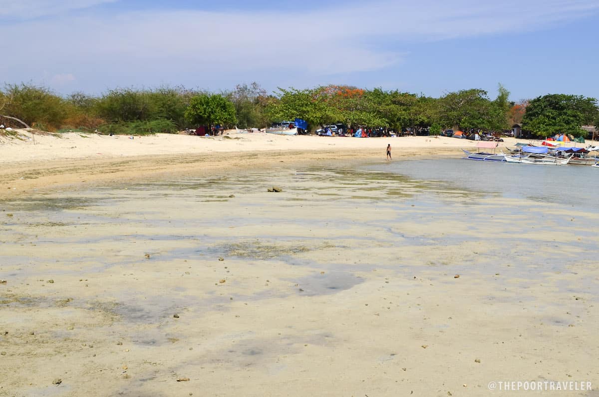 Burot Beach at low tide.