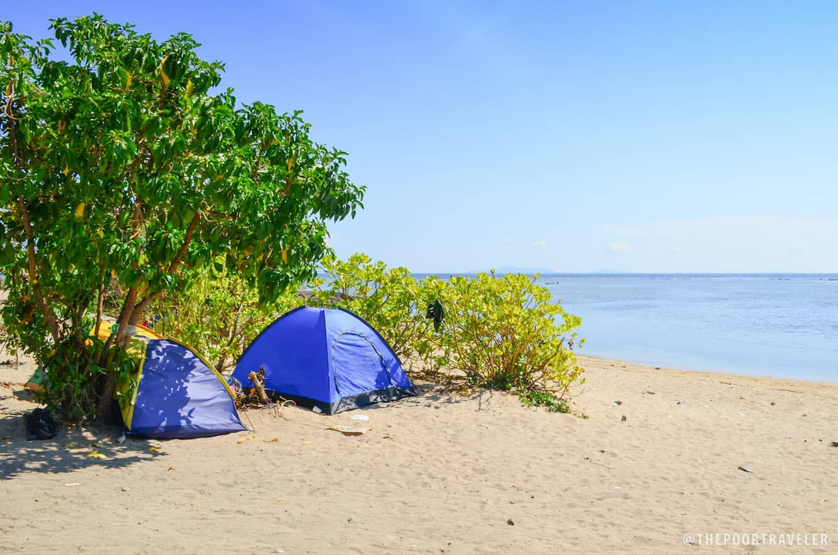 Camping is the only option for those who wish to stay at Burot Beach overnight,