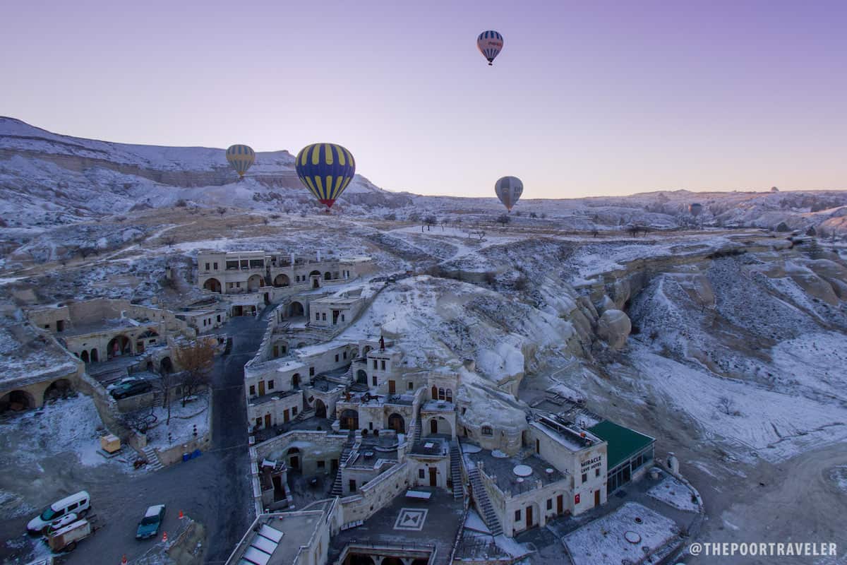 We were drifting above towns.