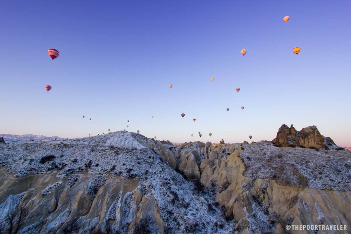 Hot air balloons in Cappadocia