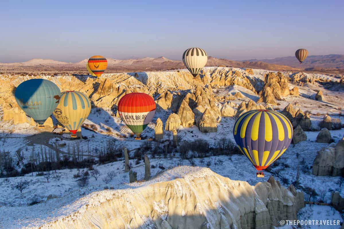 Hot air balloons in Cappadocia