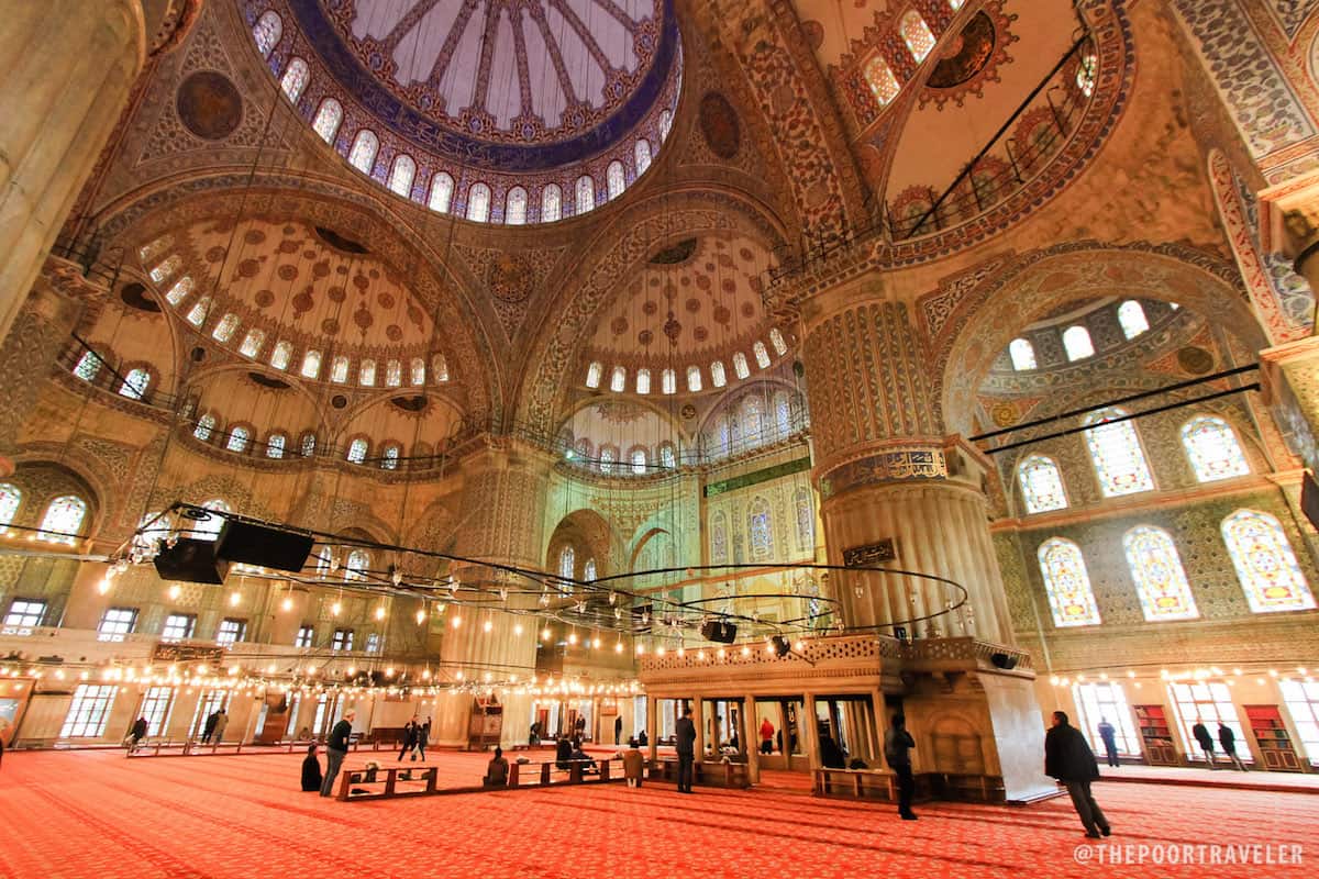 Inside the Blue Mosque Look at those domes!