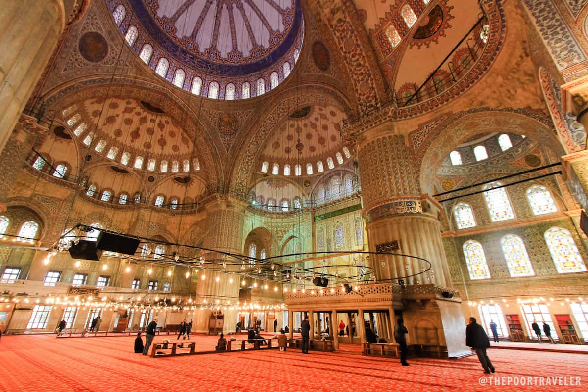 Inside the Blue Mosque Look at those domes! 