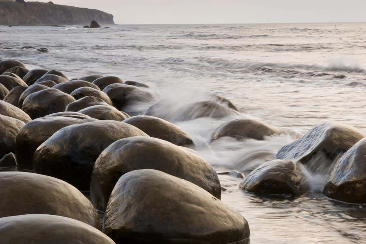 Bowling Balls Beach in California