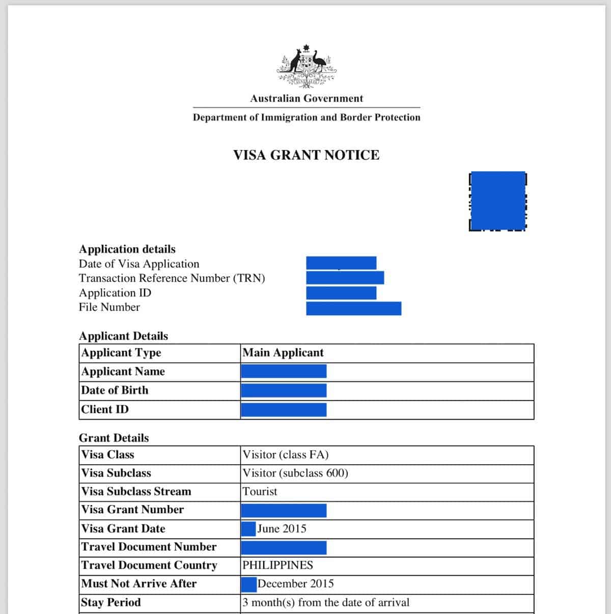 australia visit visa requirements from india