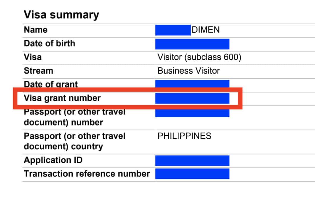 australia visit visa requirements philippines