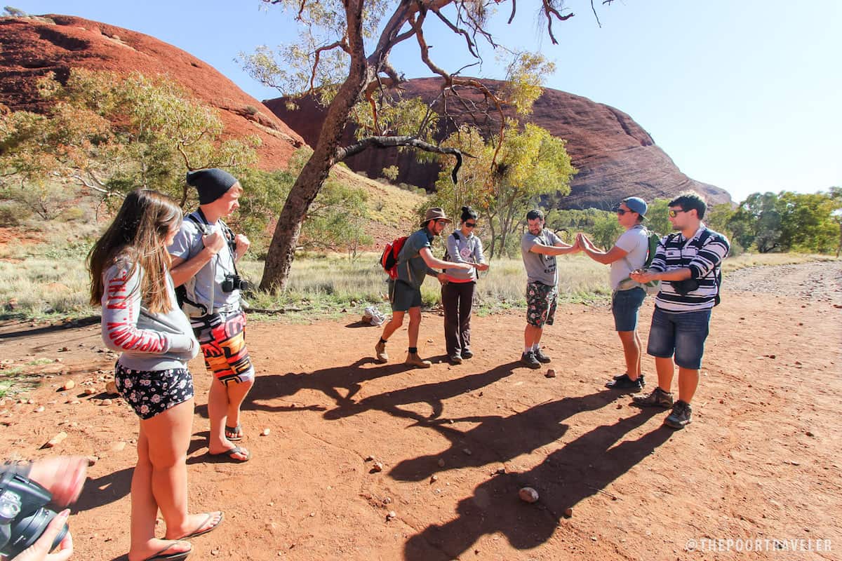 Our guide Nick explaining how Kata Tjuta was formed.