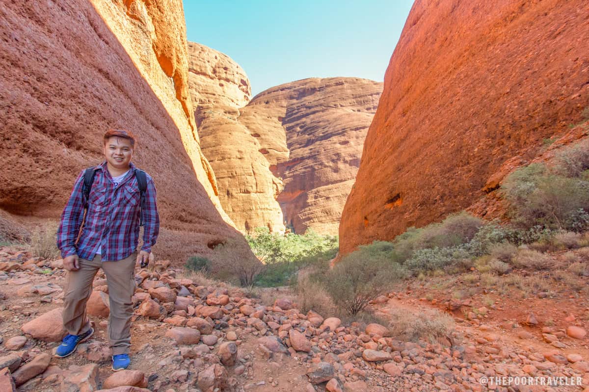 That's me on top of a slope in Kata Tjuta.