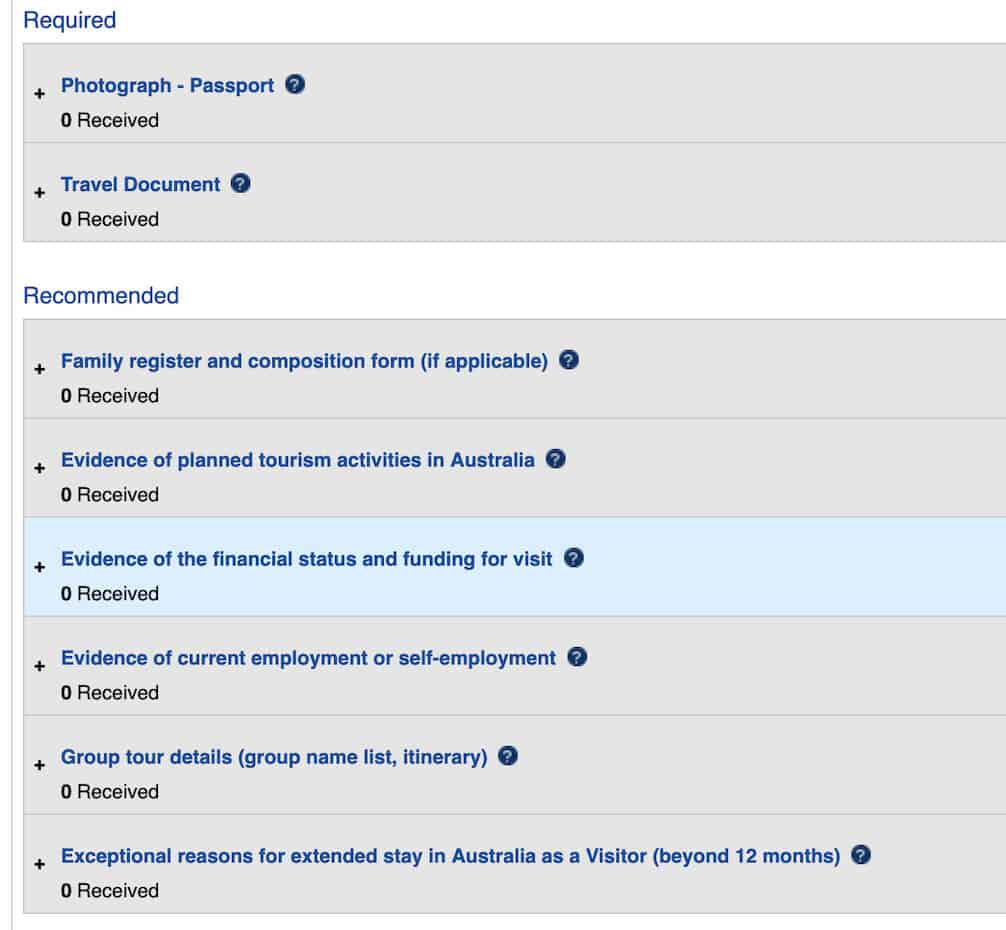 tourist visa australia requirements 2022