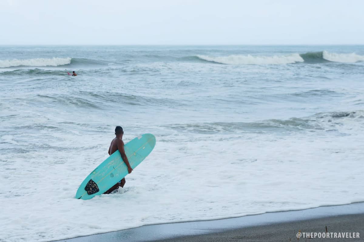 Surfing at Crystal Beach