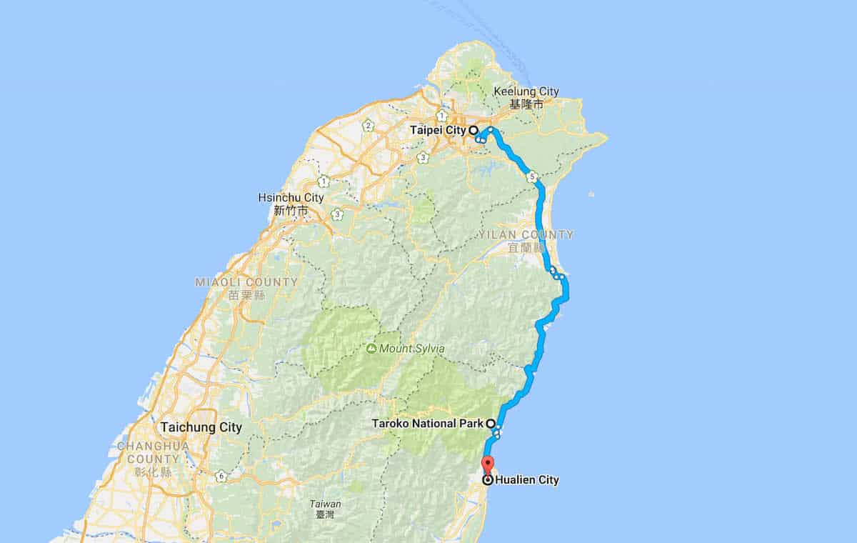 Taipei to Hualien