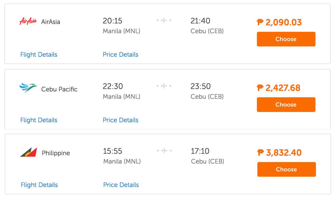 cebu pacific travel itinerary