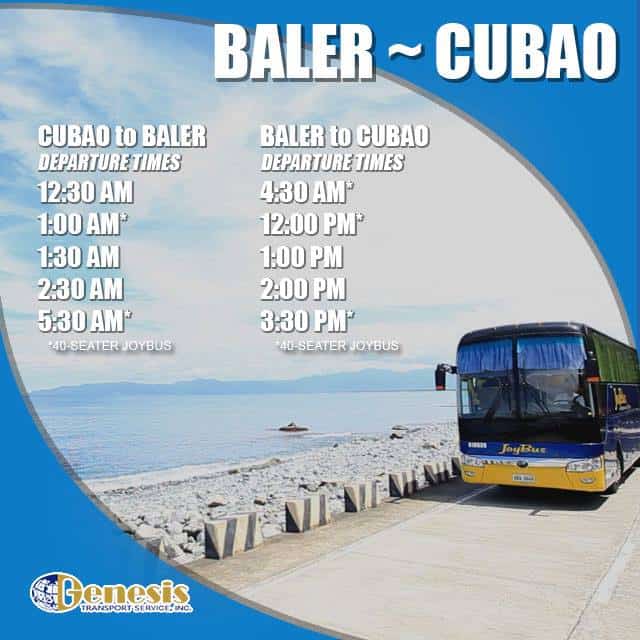 baler aurora travel time from manila