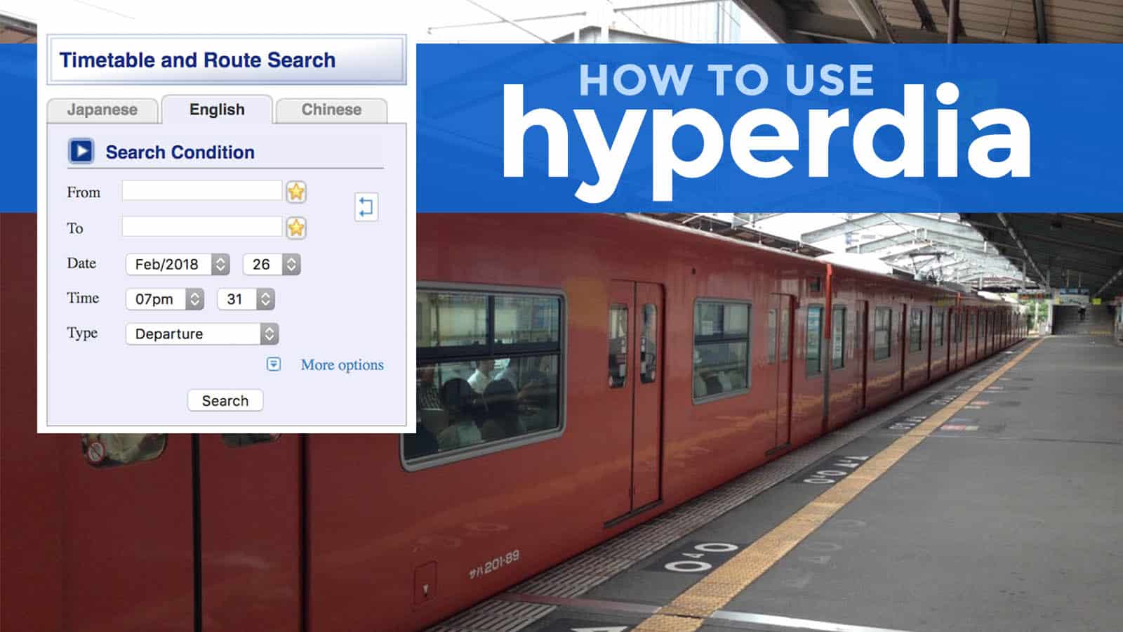 HOW TO USE HYPERDIA for Japan Train Travel