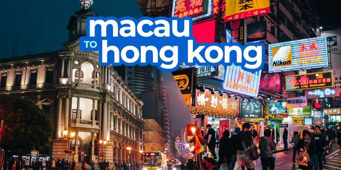 MACAU TO HONG KONG BY FERRY or BUS (via Sea Bridge)