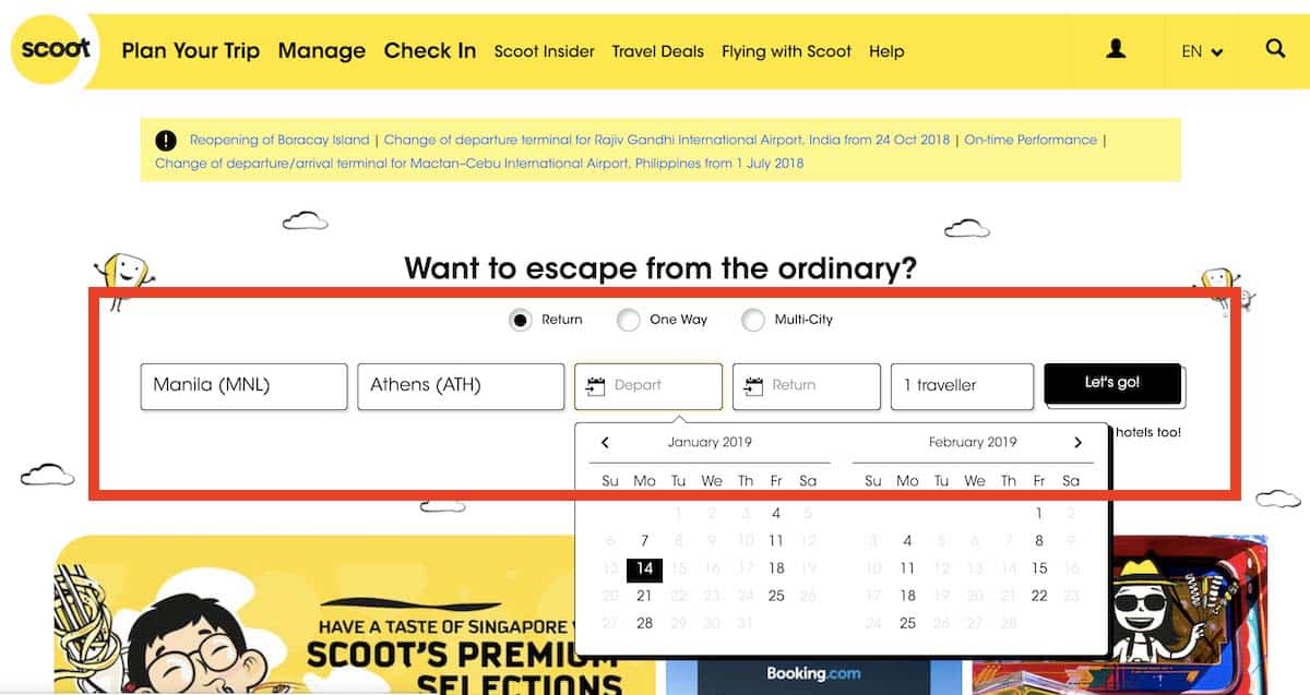 Asociar Cereza Variedad SCOOT PROMO FLIGHTS: How to Book without a Credit Card | The Poor Traveler  Itinerary Blog
