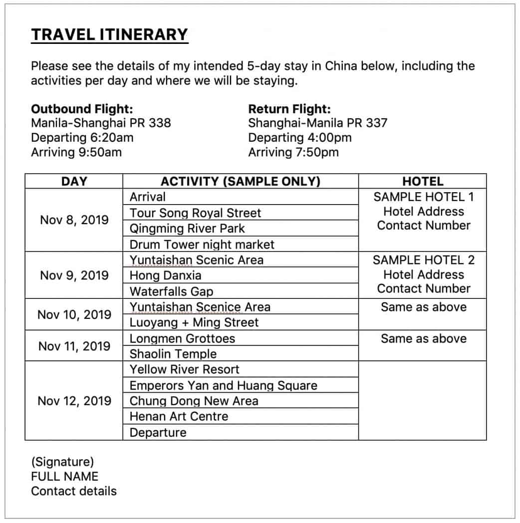 visit china requirements