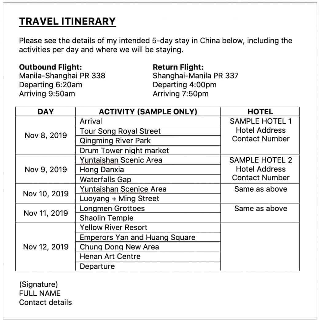 travel china requirements