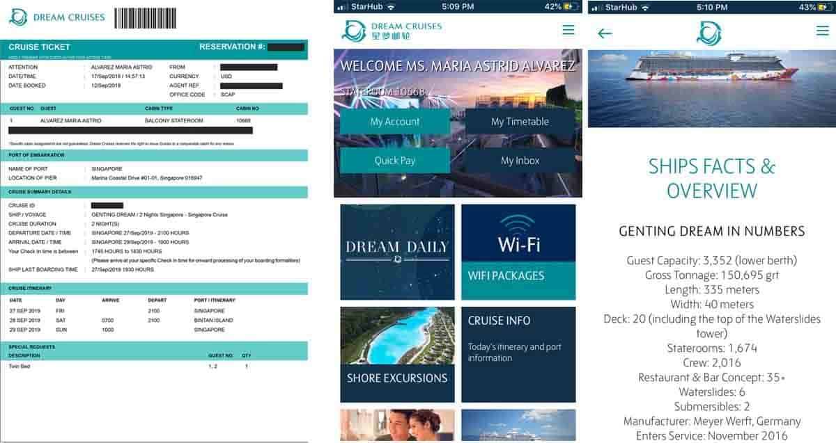 genting dream cruise web check in