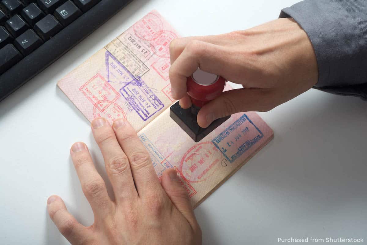 Passport Stamps Immigration Officer