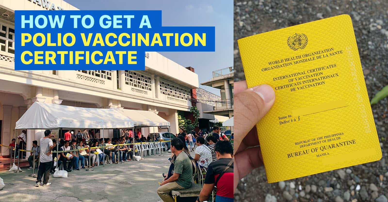 How to Get a POLIO VACCINATION CERTIFICATE from the Bureau of Quarantine