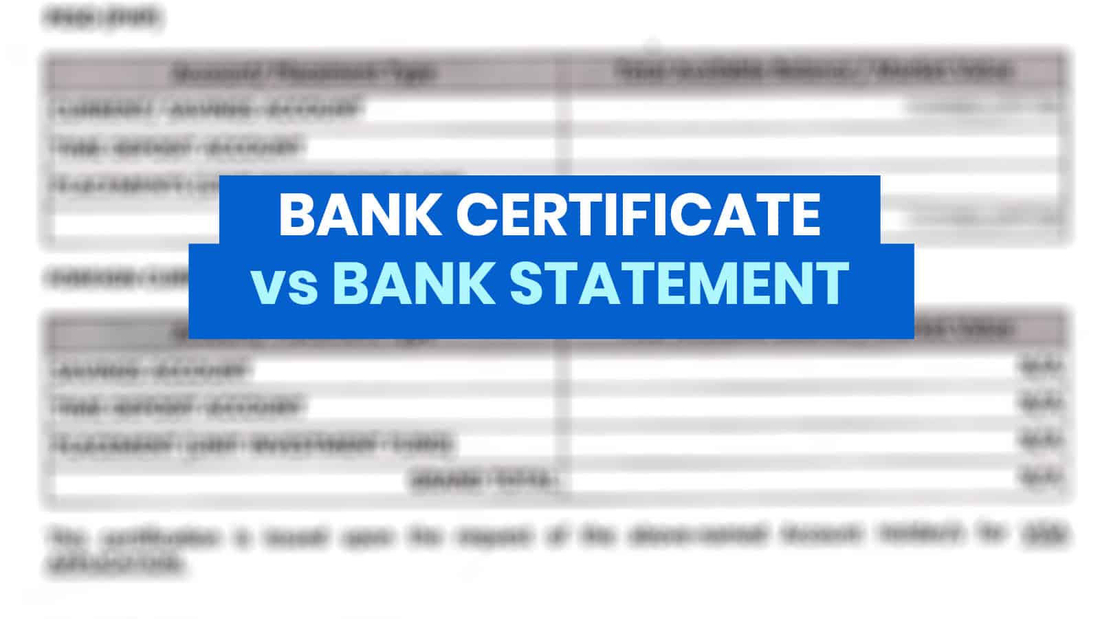 BANK CERTIFICATE vs BANK STATEMENT: What's the Difference? Which Needed for Visa Application? | Poor Traveler Itinerary Blog