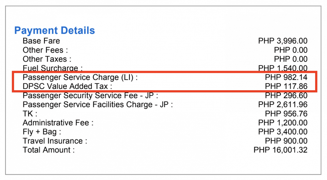 cebu airport travel tax