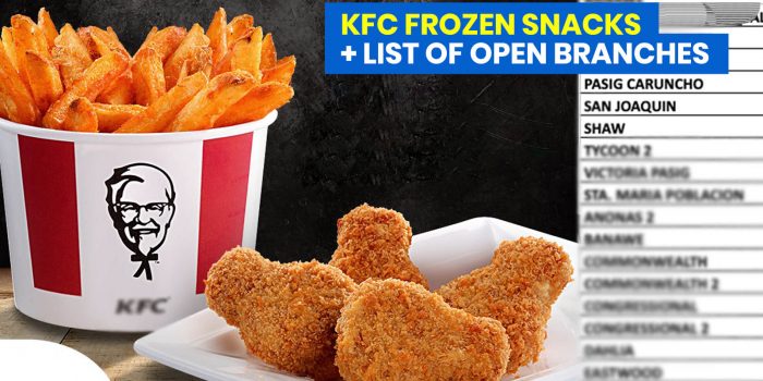 KFC Frozen Packs + List of Open Branches in the Philippines