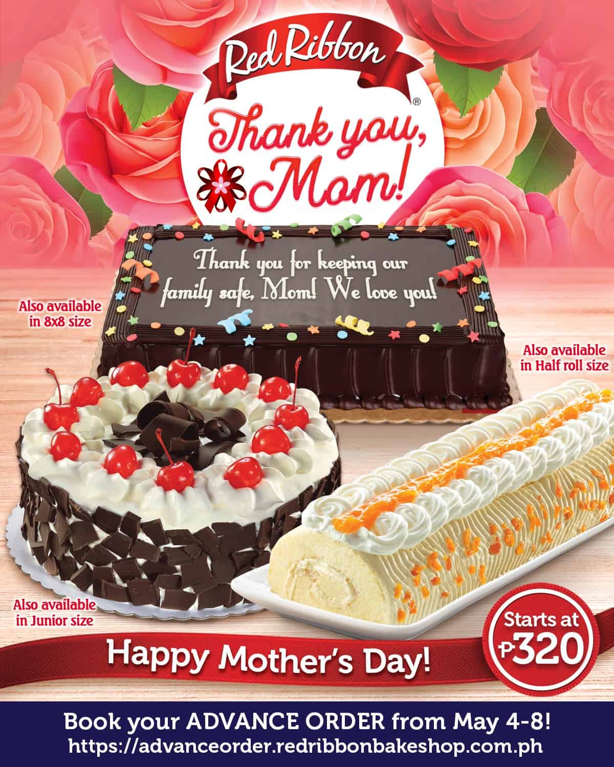 How to Pre-Order MOTHERS' DAY CAKE: Red Ribbon, Goldilocks, Cake2Go