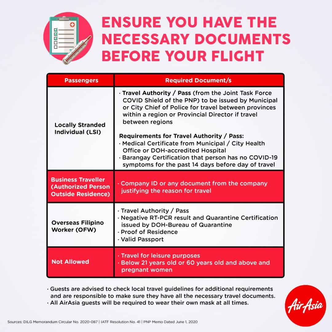 bkk travel requirements philippine airlines