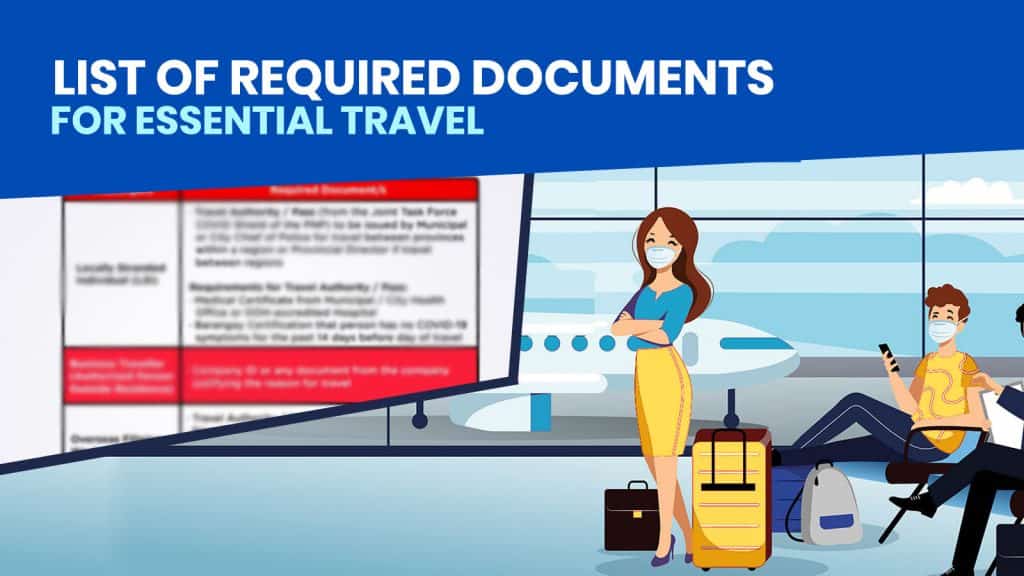 List of REQUIREMENTS for Essential Travel Philippine Airlines, Cebu