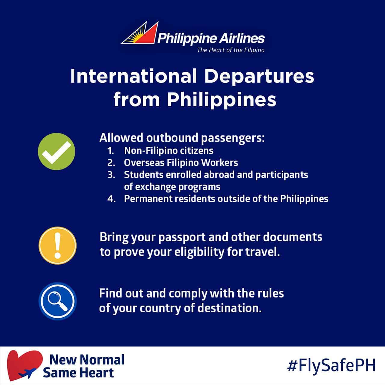 philippine airlines travel advisory international flights