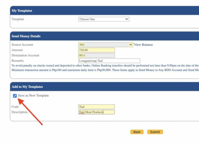 BDO to BDO How to Transfer Money to Another BDO Account via Online