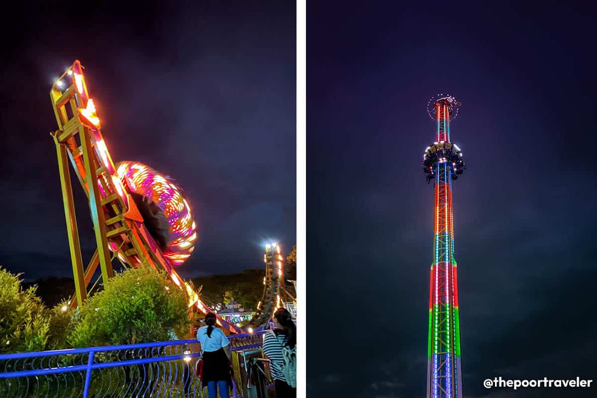 Disk-o-Magic and EKstreme Tower Ride at Enchanted Kingdom