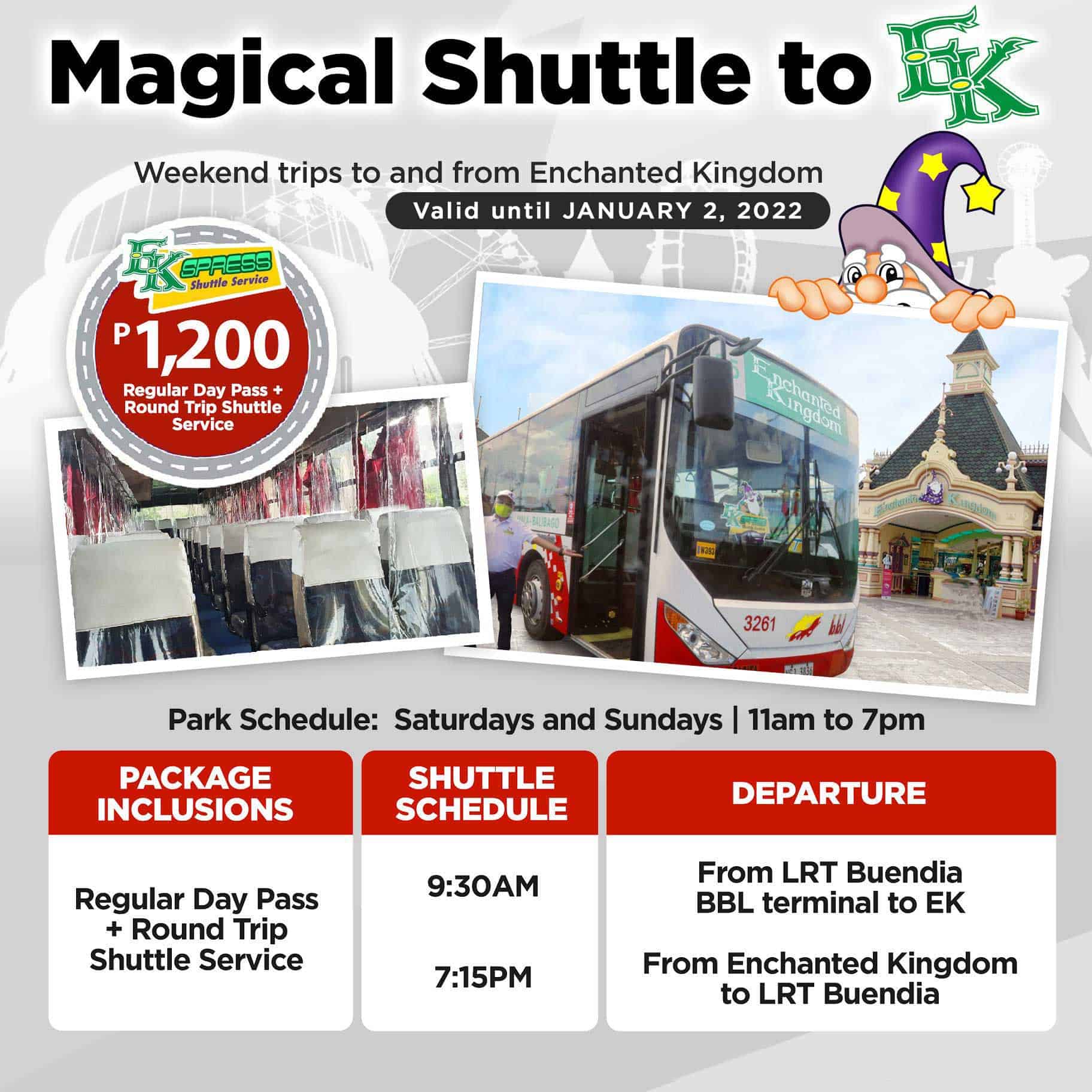 Enchanted Kingdom Shuttle Service Poster