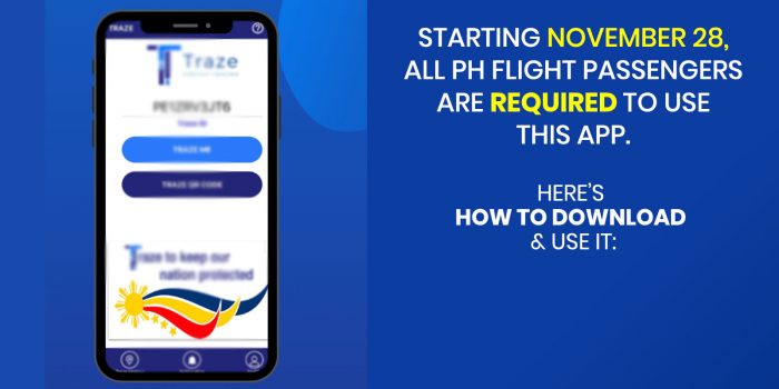 TRAZE APP: Where to Download, How to Register, How to Use at Airport