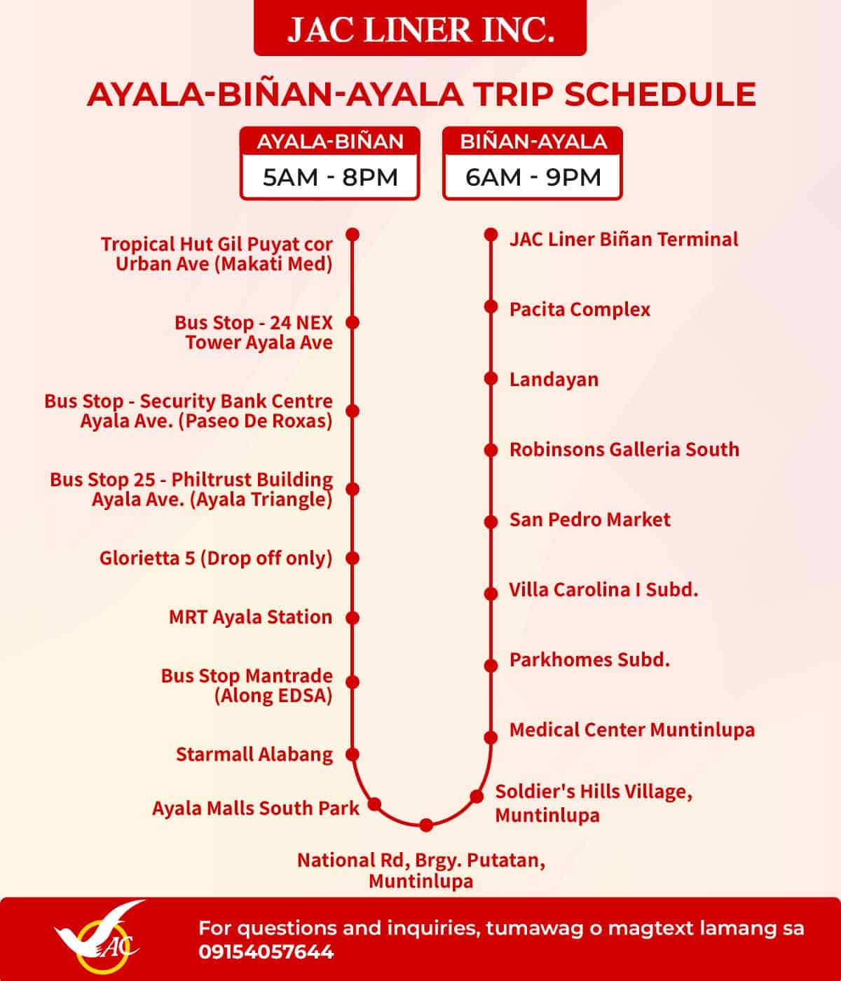 jac liner trip schedule