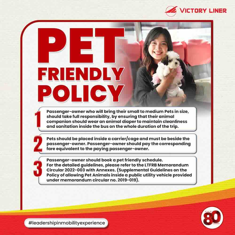 Victory Liner Pet Policy