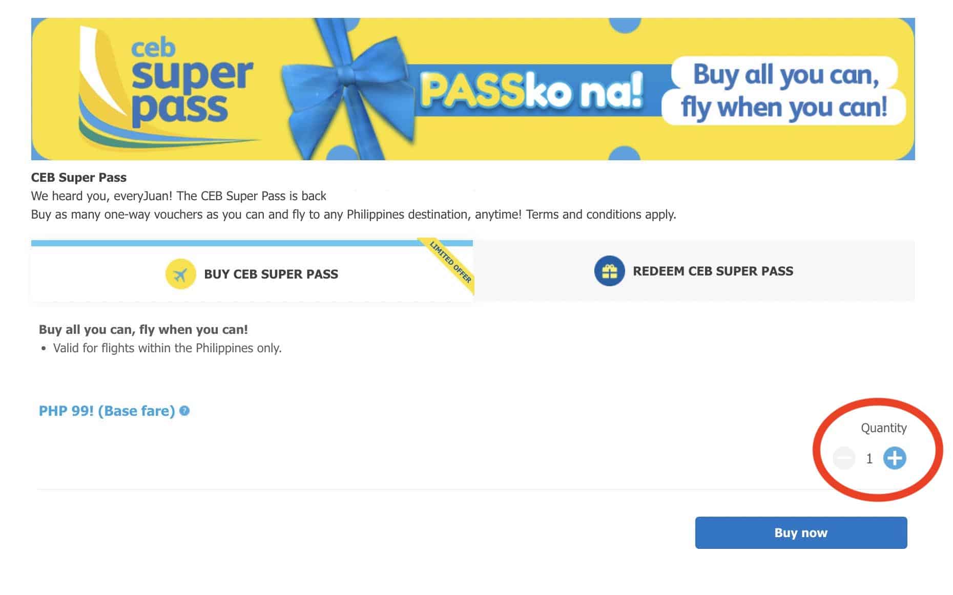 CEB Super Pass Purchase 2