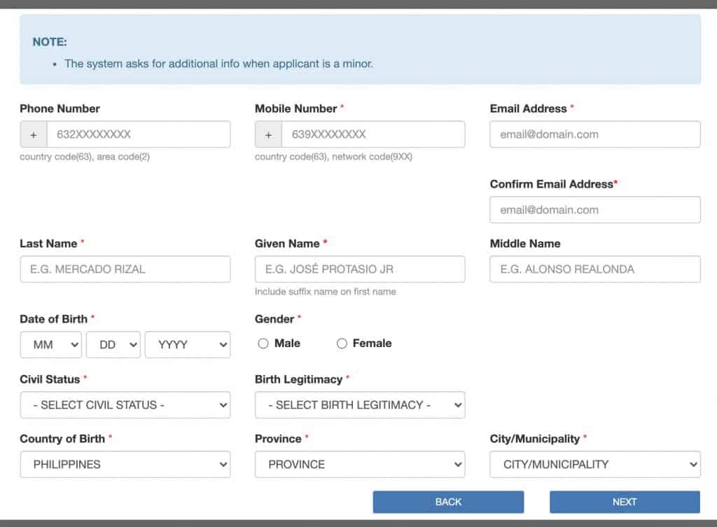 travel plans passport application