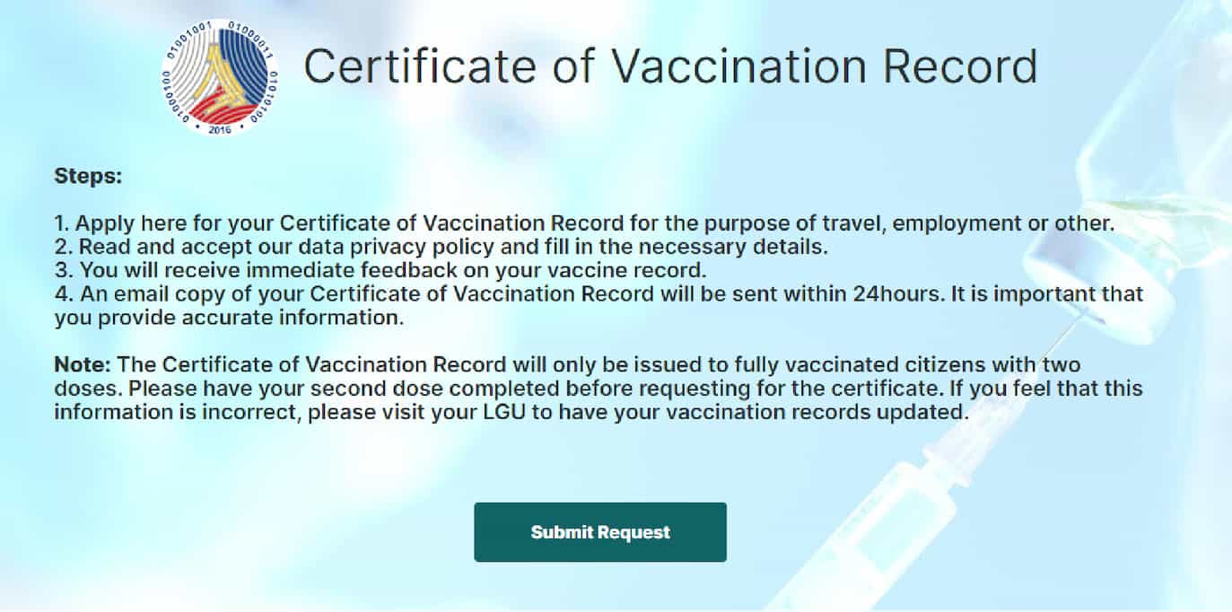 Vaccination Certificate 1