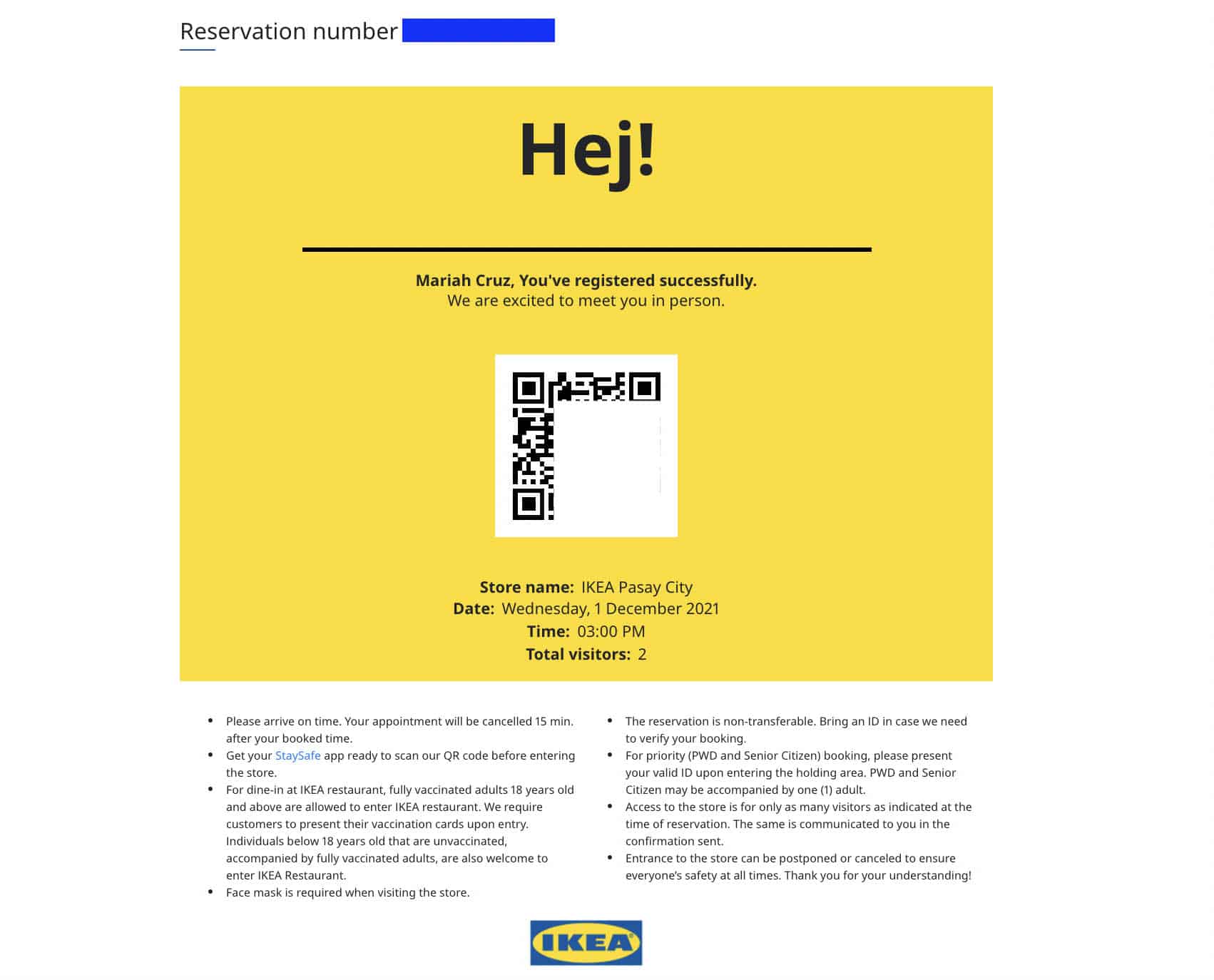 Sample IKEA QR Code