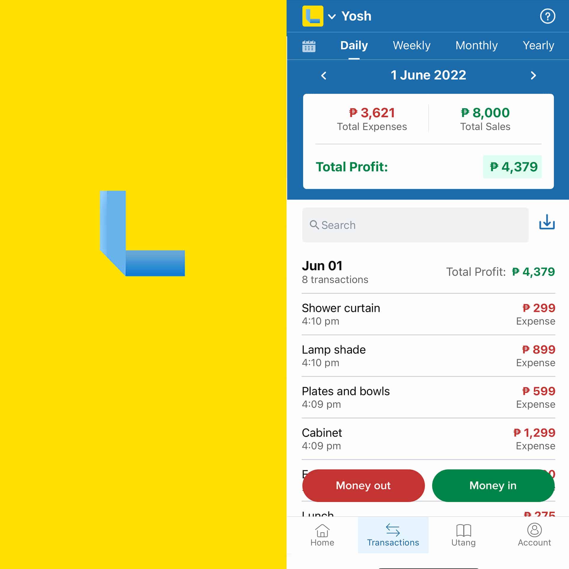 LISTA App Expenses IKEA