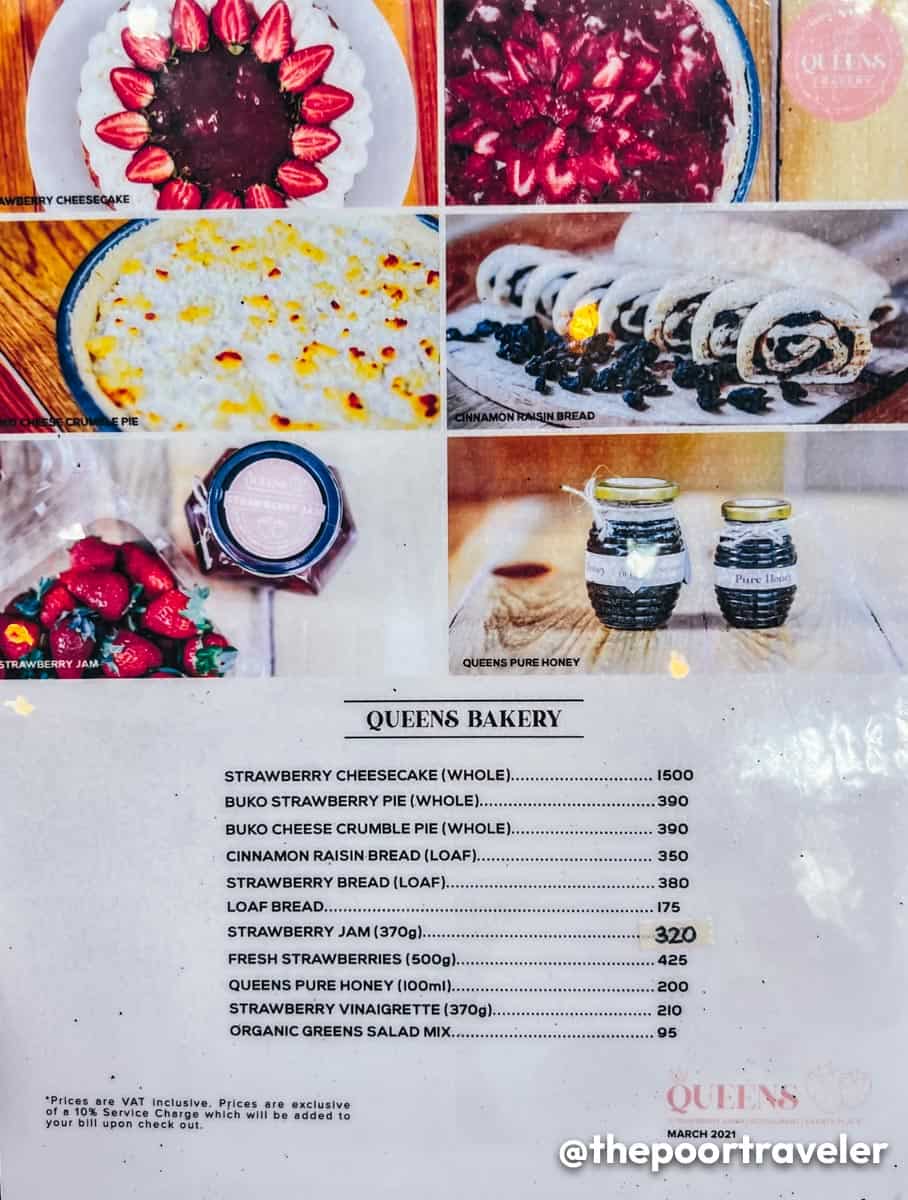 Queens Strawberry Farm Menu Desserts