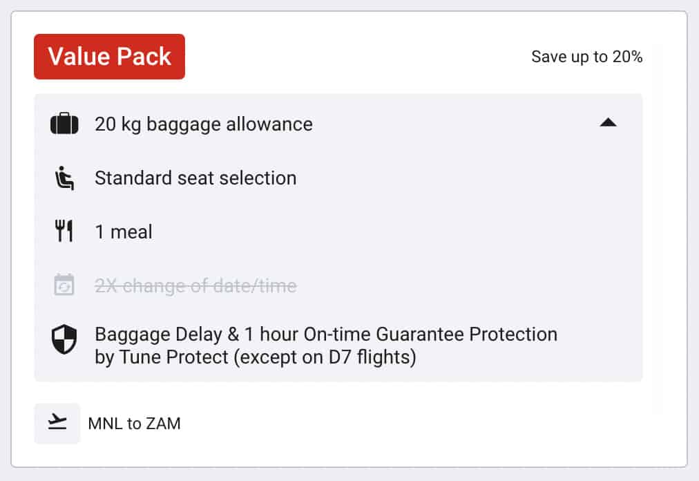 AirAsia Value Pack