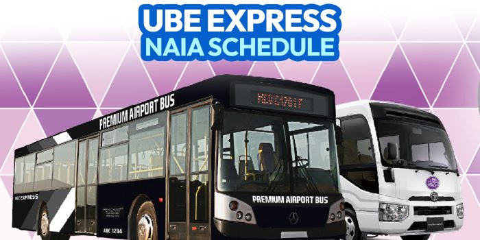 2022 UBE EXPRESS SCHEDULE for NAIA to Cubao, Santa Rosa & Robinsons Manila