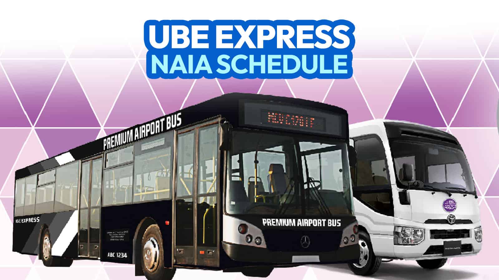 UBE EXPRESS P2P BUS SCHEDULE for NAIA to Cubao, Santa Rosa & Robinsons Manila