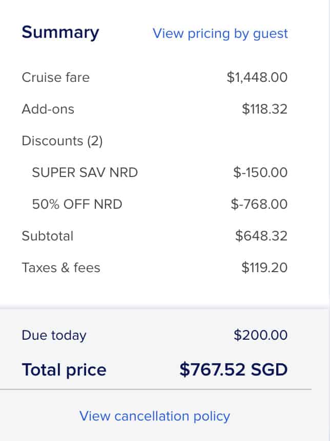 Cheap Royal Caribbean Spectrum of the Seas Singapore Ticket